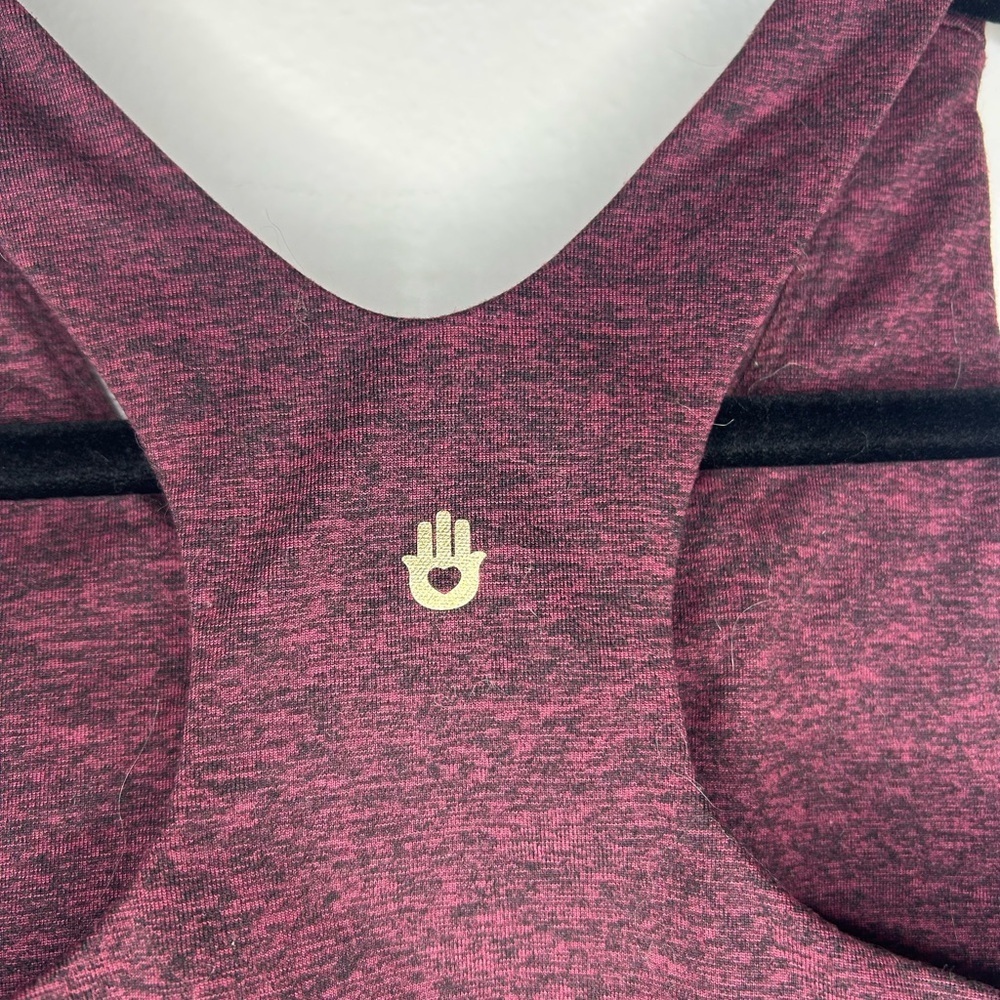 Spiritual Gangster Varsity Tech Crop Bra - Maroon - Picture 6 of 8